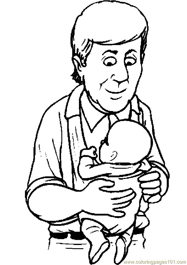 Coloring Pages Father  Infant 3 (Peoples  Others) - free 