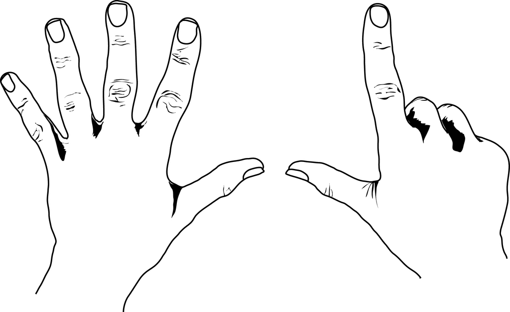 European Style Counting Hands | ClipArt ETC