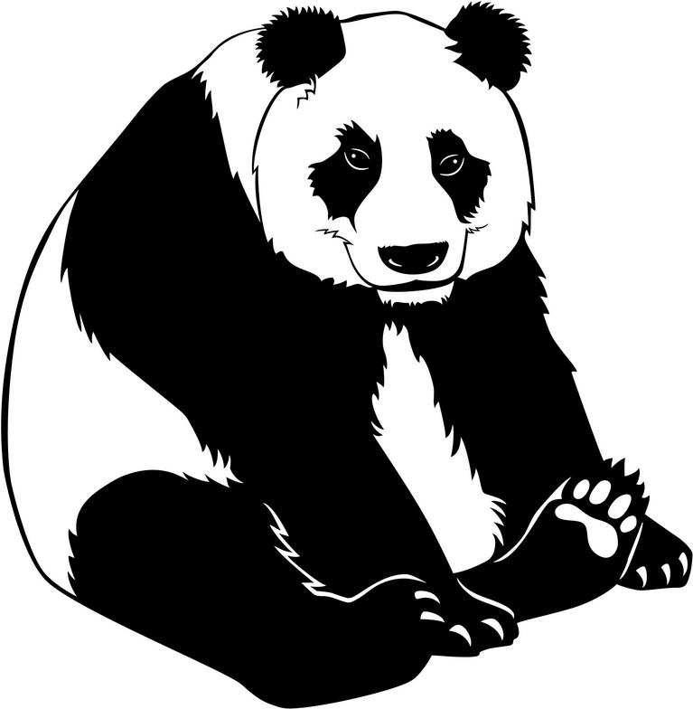 Free Black And White Panda Clipart, Download Free Black And White Panda