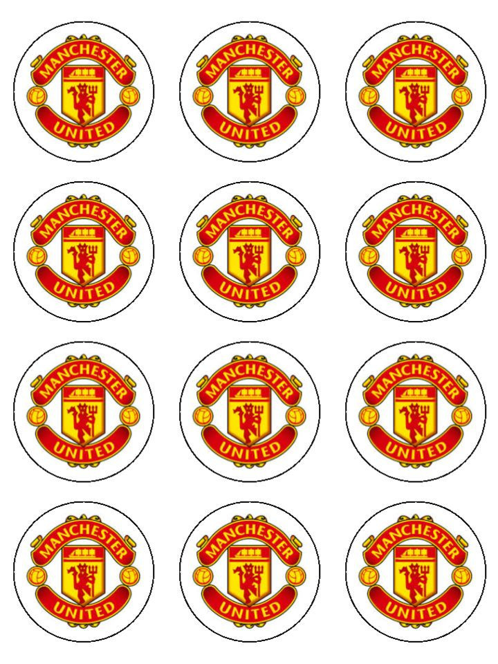 Manchester United Cake and Cupcake Toppers | Cupcake Toppers UK