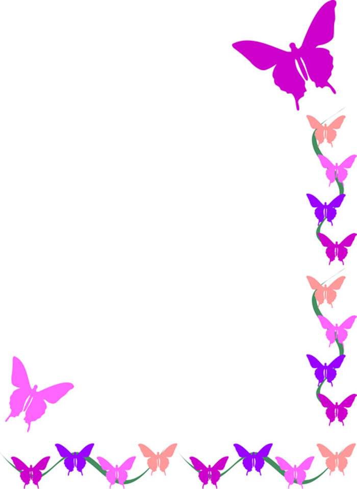 free purple flower border clip art - photo #49