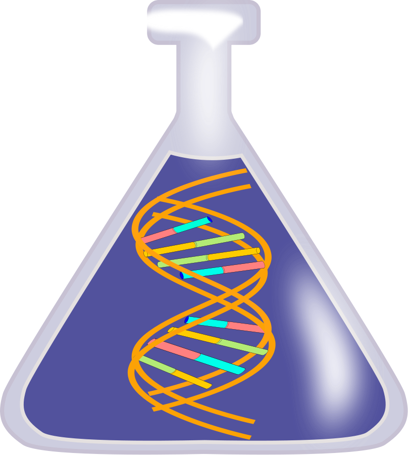 DNA in a bottle Clipart, vector clip art online, royalty free 