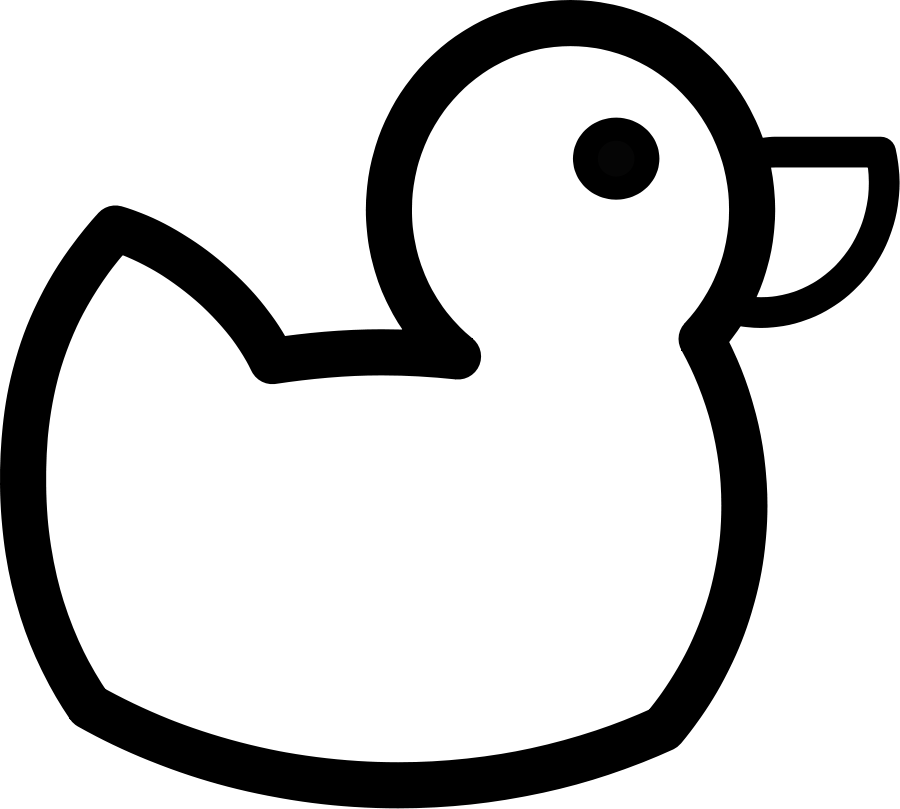 Duck Outline Clipart, vector clip art online, royalty free design 