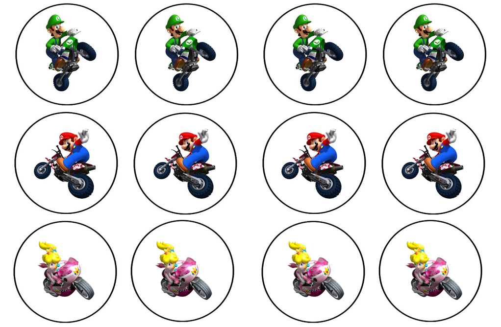 Crayons and Checkbooks: Mario Kart Wii Cupcake Toppers