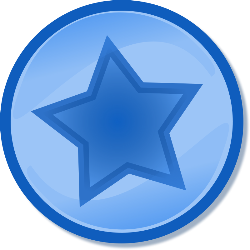 Blue circled star Free Vector 