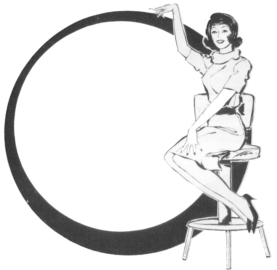 Woman In The Moon Clipart