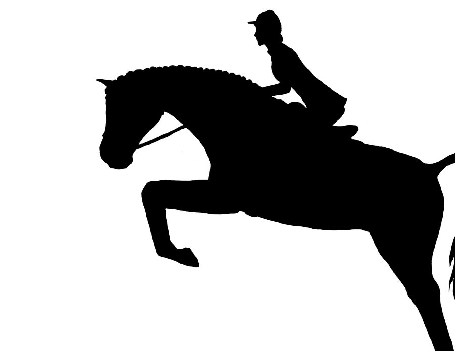 Hunter Horse Silhouette by Zephyrra on Clipart library