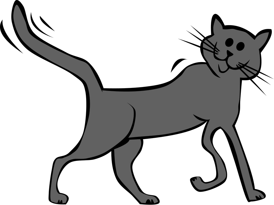 Cartoon Cat SVG Vector file, vector clip art svg file