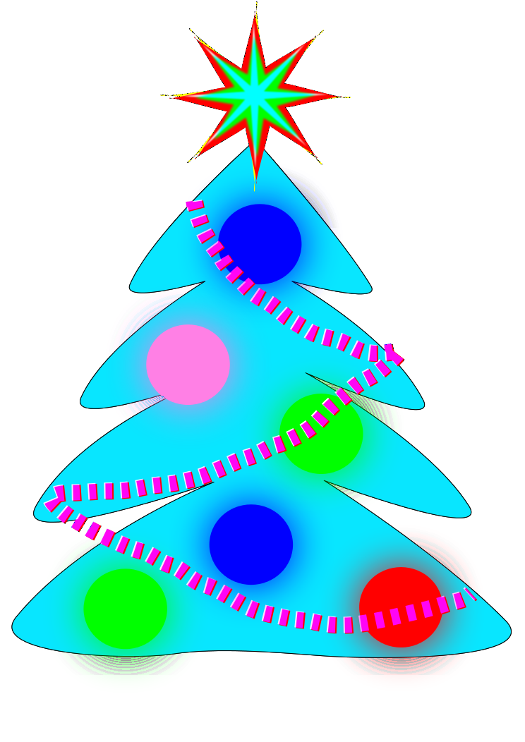 Christmas Tree Blue Clip Art Download