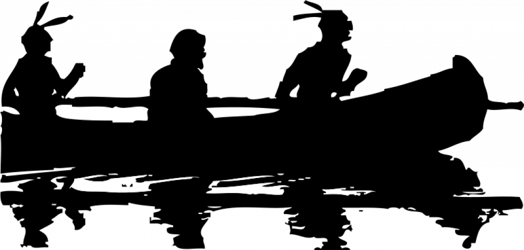 Canoe silhouette clip art | Public domain vectors