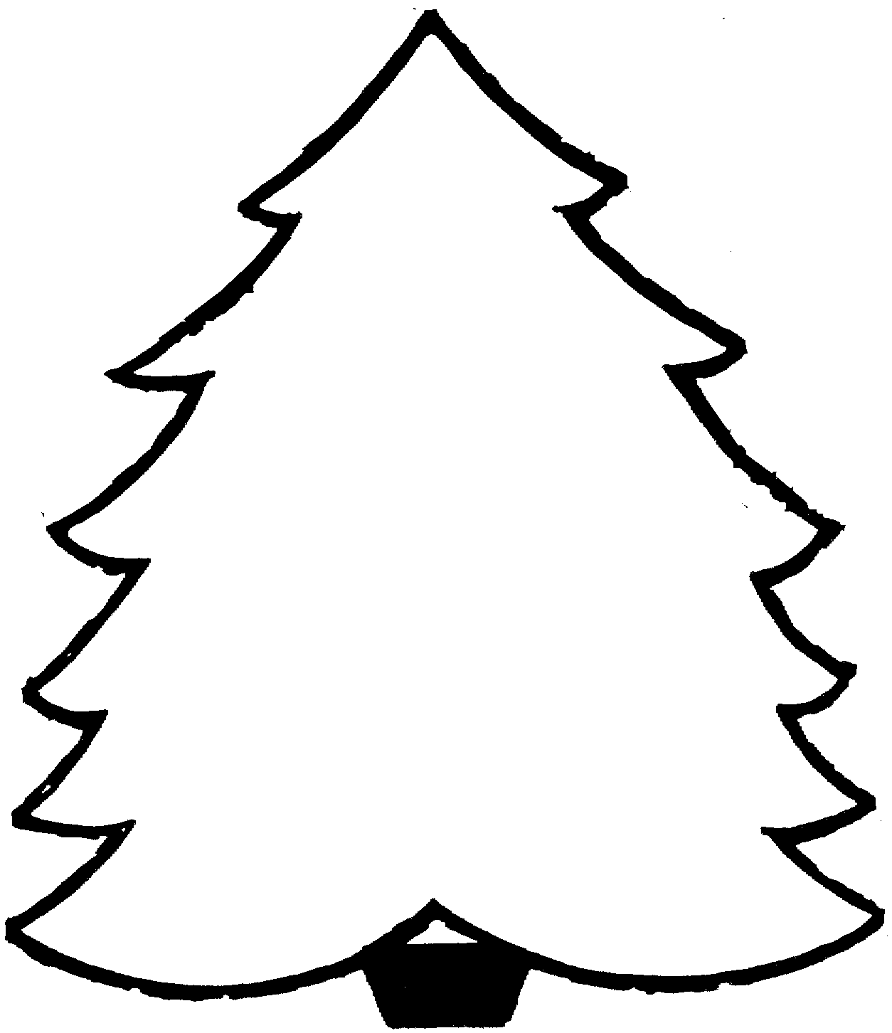 Free Christmas Tree Line Drawing, Download Free Christmas Tree Line