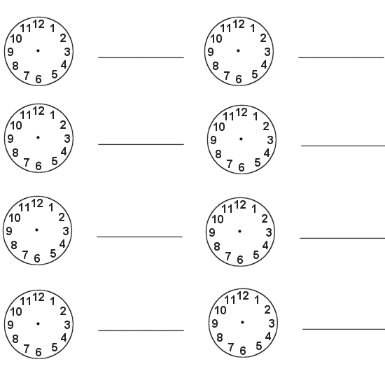 Clock Clipart Worksheet Clip Art Library