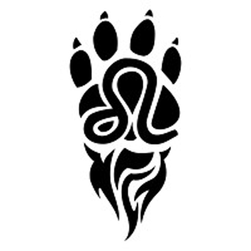 Leo star sign paw print | Leo. | Clipart library