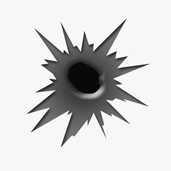 Bullet Hole 1 3D Model Made with 123D Clip Art