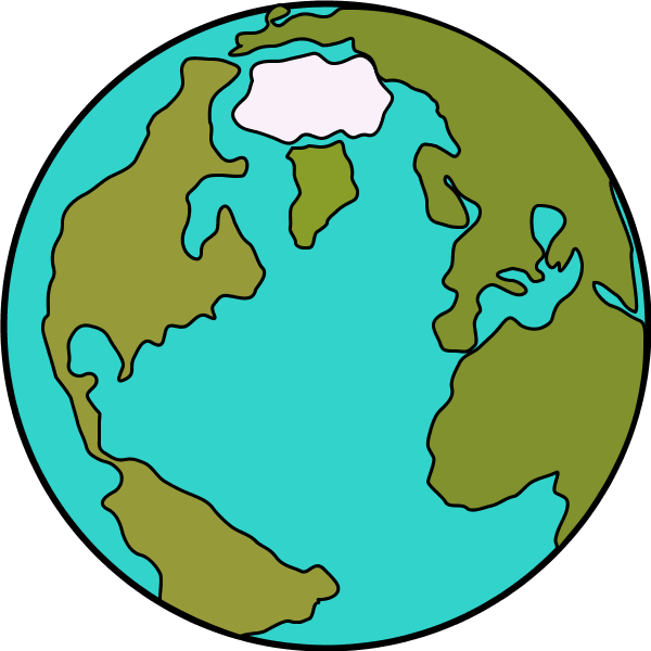 Cartoon Globe - vector Clip Art