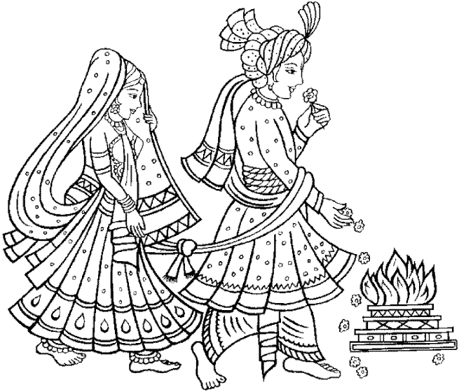 Free Indian Wedding Line Art Download Free Clip Art Free Clip Art On Clipart Library