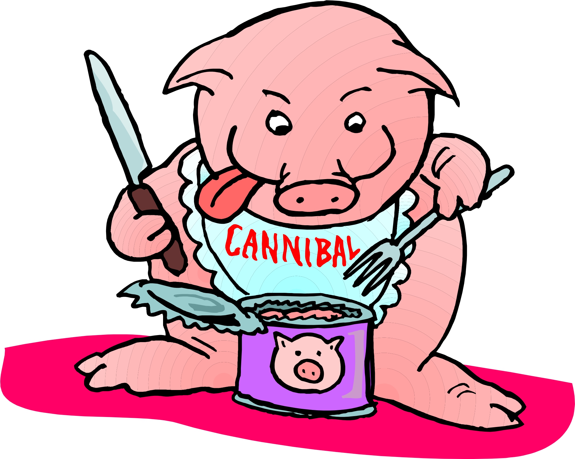 pig eating clipart - Clip Art Library