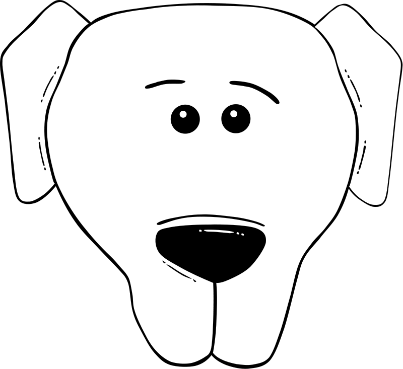 Dog Face Cartoon - World Label Free Vector 