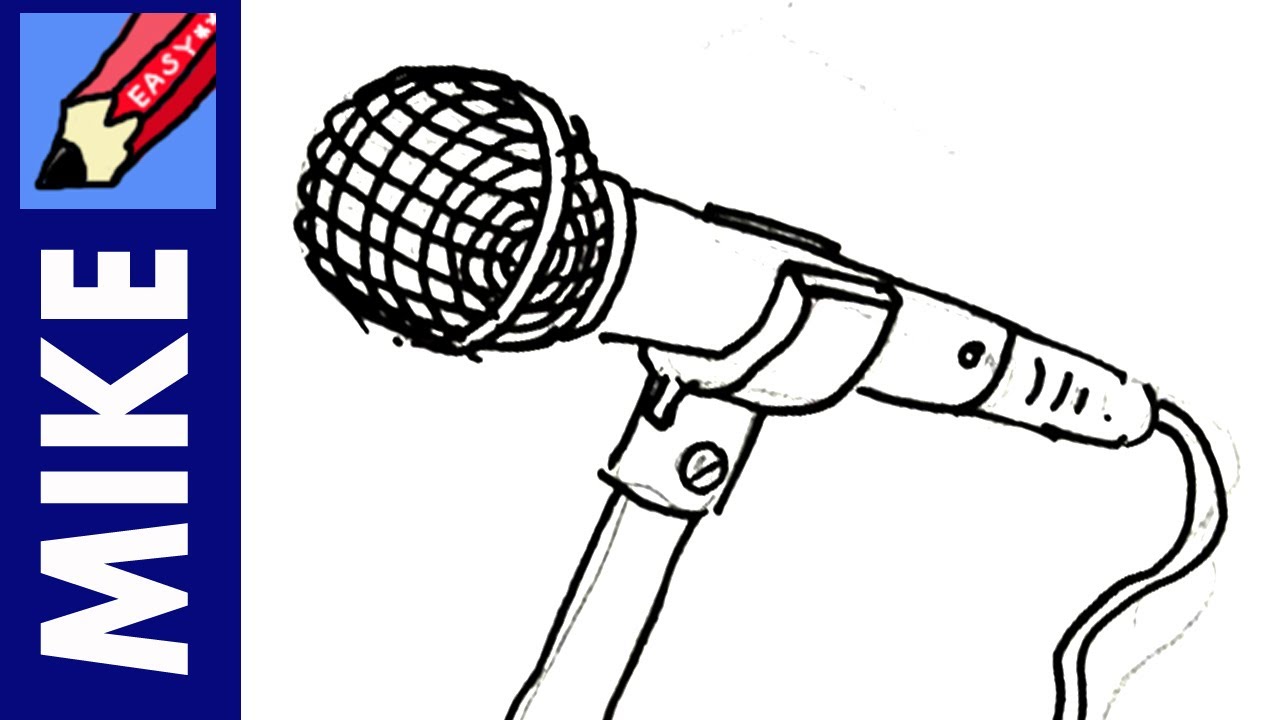 How to draw a Microphone Real Easy - YouTube