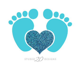 baby foot print clip art free