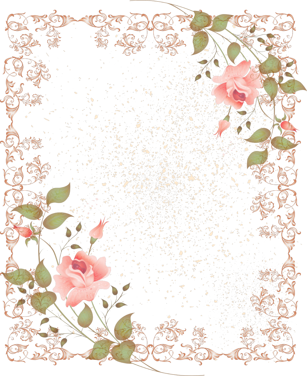 Retro-Style-Floral-Border- 