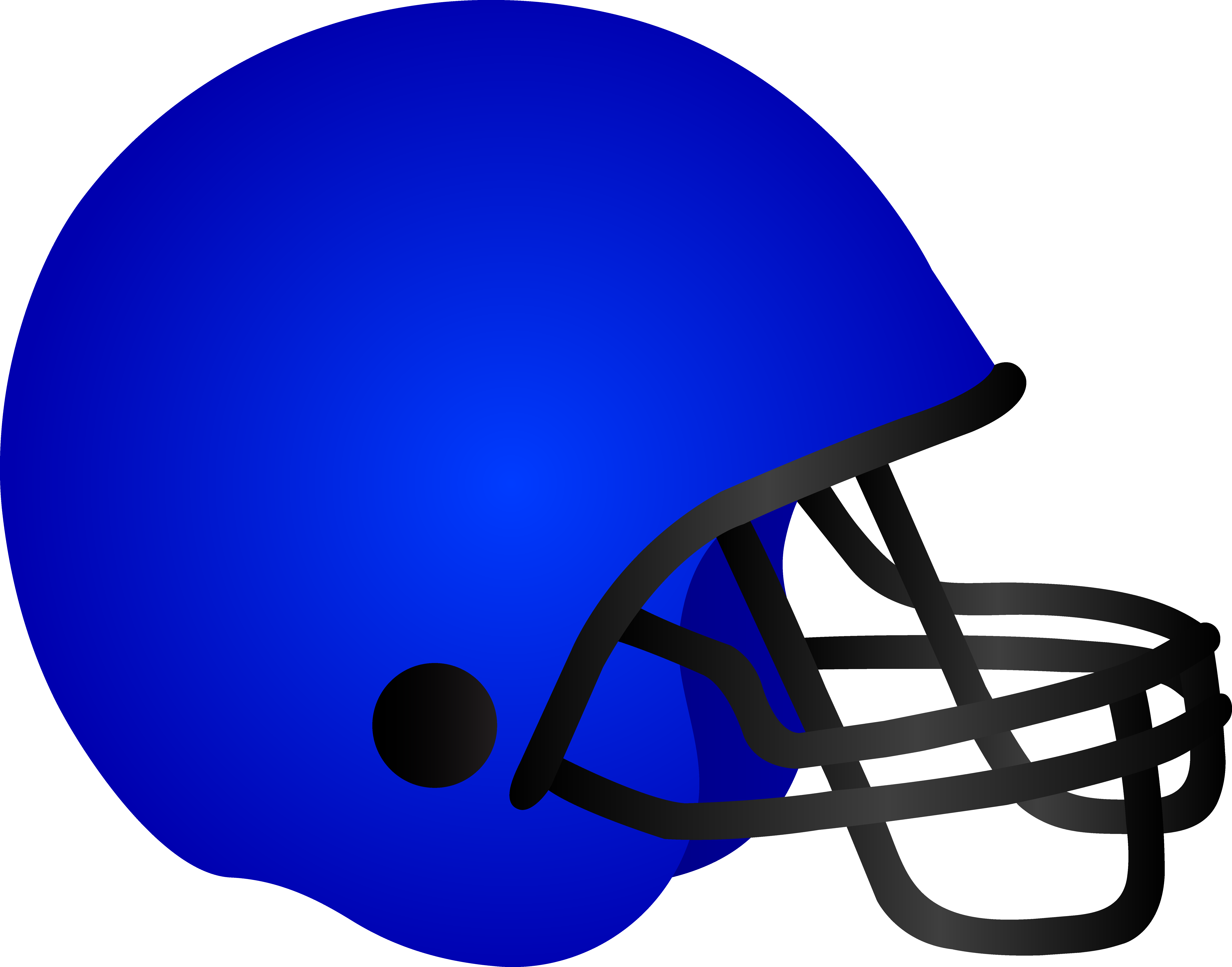 Blue Football Helmet - Free Clip Art
