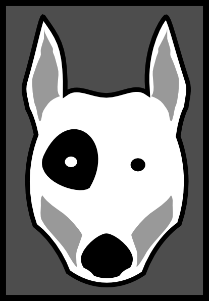 English Bull Terrier clip art - vector clip art online, royalty 