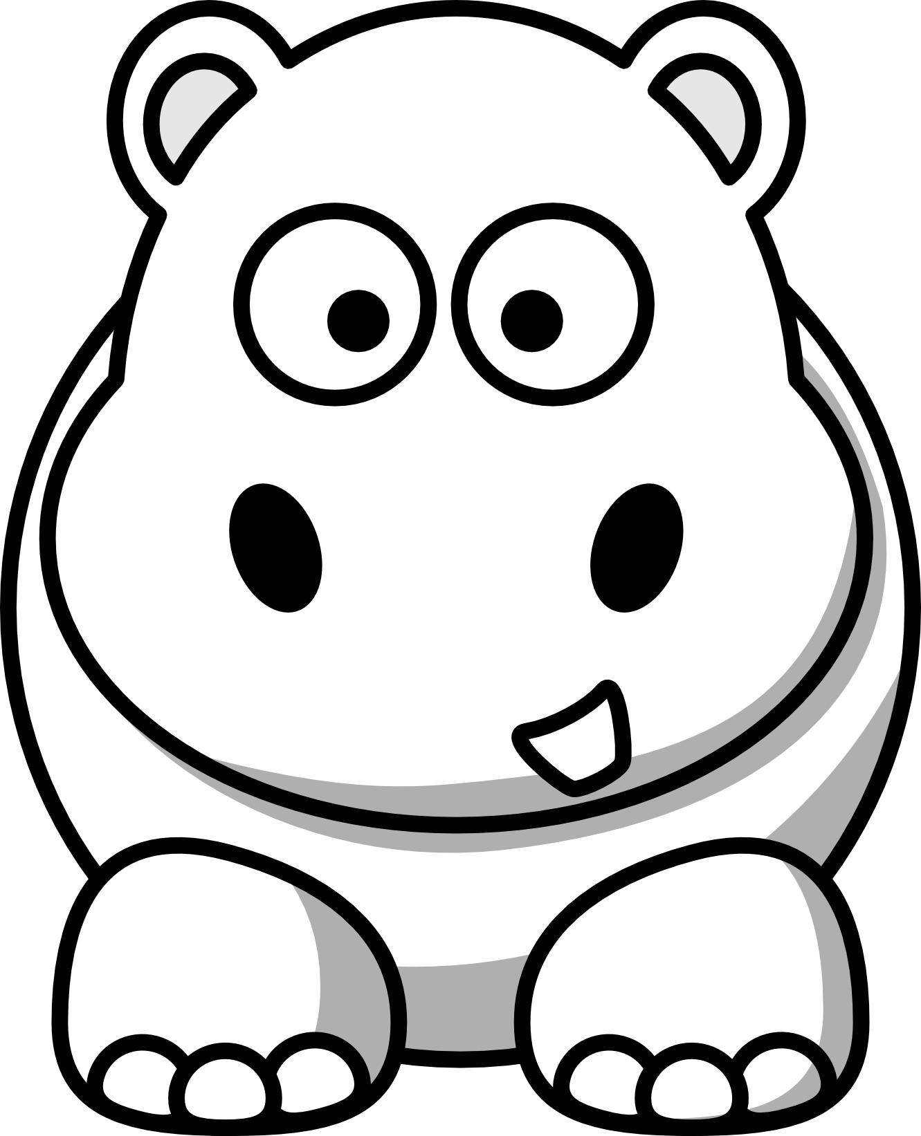 Hippo Clipart - Clipart library