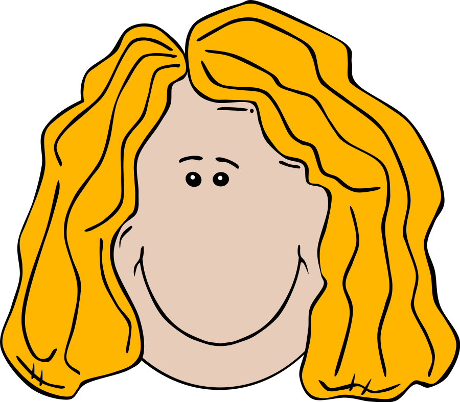 Lady Face Cartoon Clipart, vector clip art online, royalty free 