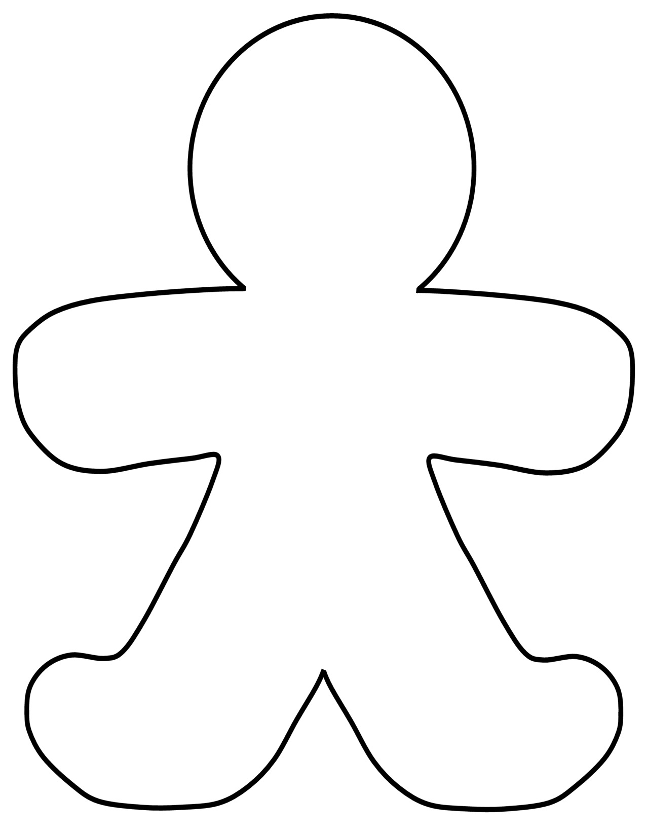 Gingerbread Man Outline images