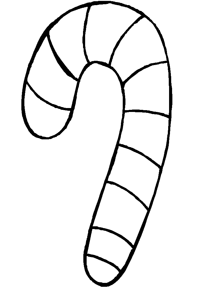 candycane outline Colouring Pages