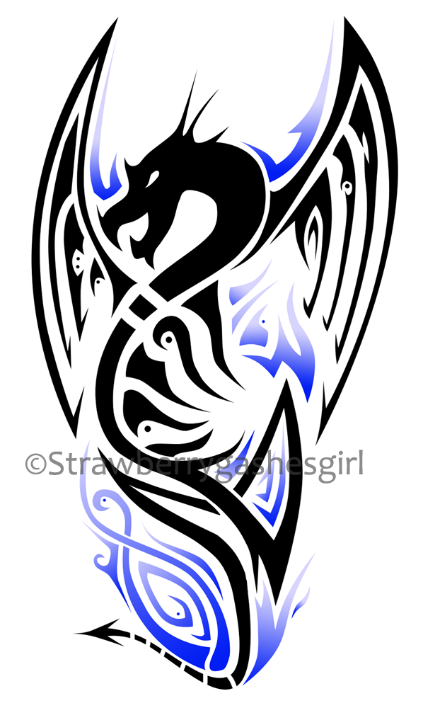 Flash tribal dragon tattoo Tribal tattoo