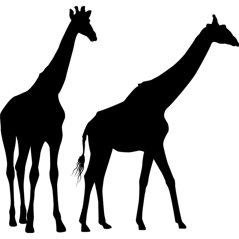 Giraffe Head Silhouette Clip Art