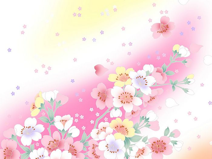 Sweet Floral Pattern Design - Colors in Japanese Style(Vol.01 