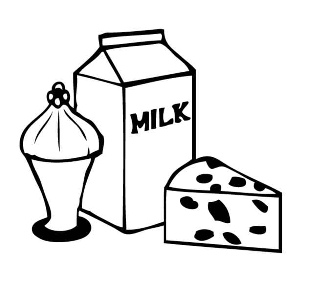 Gallery For  Dairy Products Clipart Black And White