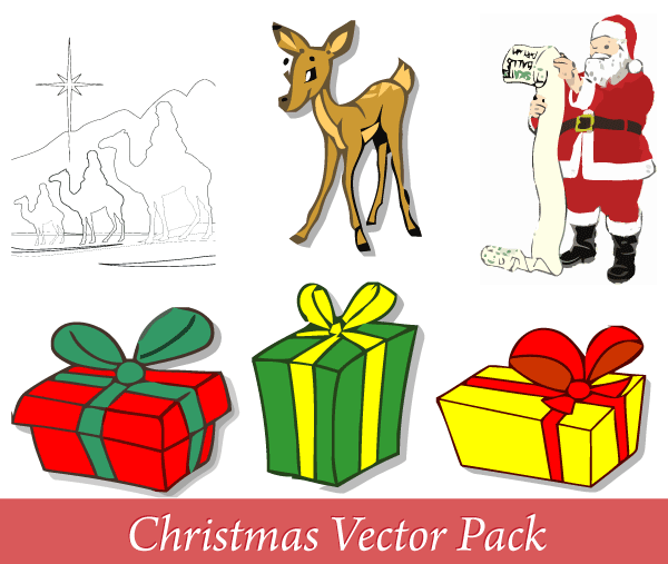 Merry Christmas Vector Pack Free | Download Free Christmas Vector 