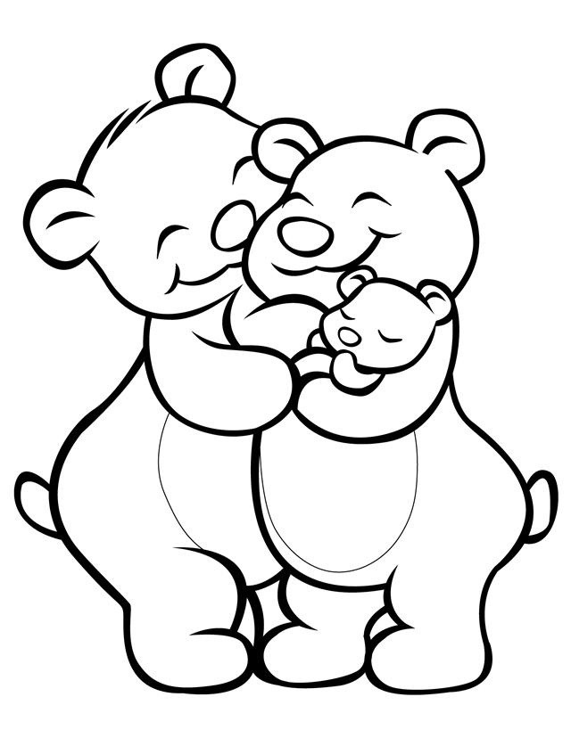 cartoon bears Colouring Pages