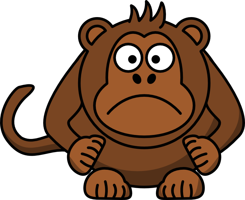 Clipart - Angry Cartoon monkey