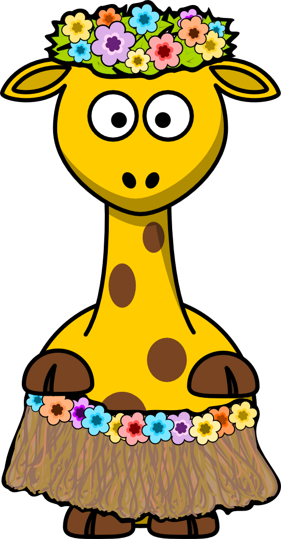 clipartist.net � Clip Art � Giraffe Hawaii SVG