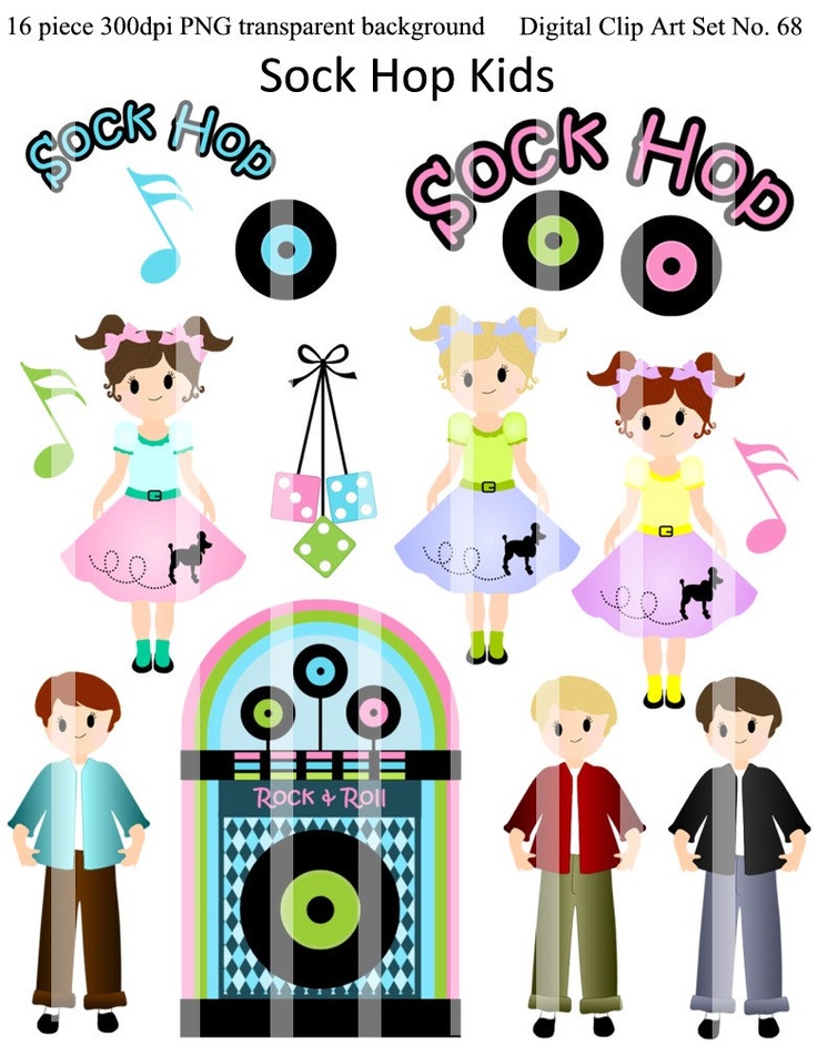 50s Sock Hop Coloring Pages