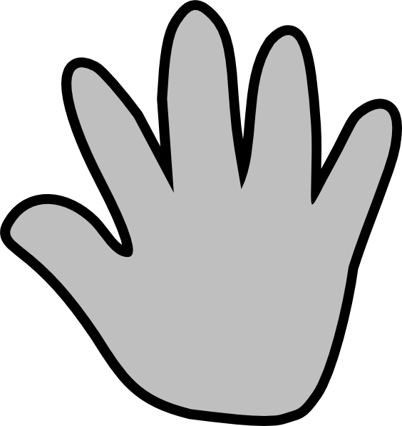 Hand Outline Left And Right - Clipart library