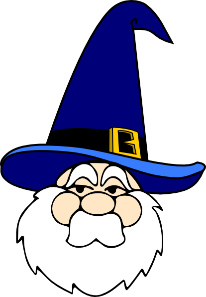 Wizard In Blue Hat clip art Free Vector 