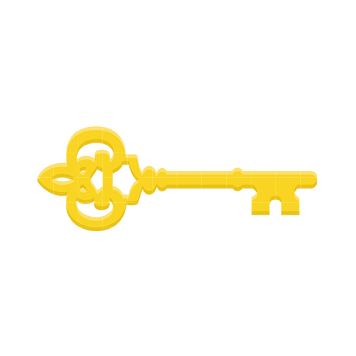 Door Key Clip Art - Quarter Clipart