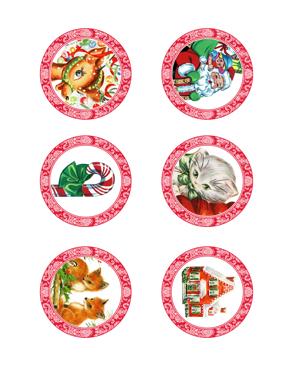 Printable Candy Jar Labels for the Holidays - The Graphics Fairy