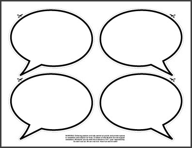 Printable Speech Bubbles Cake Ideas and Designs