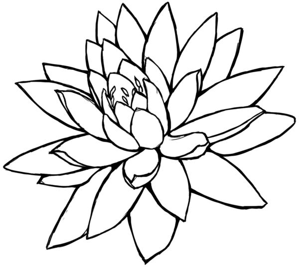 clipart line flower - photo #28