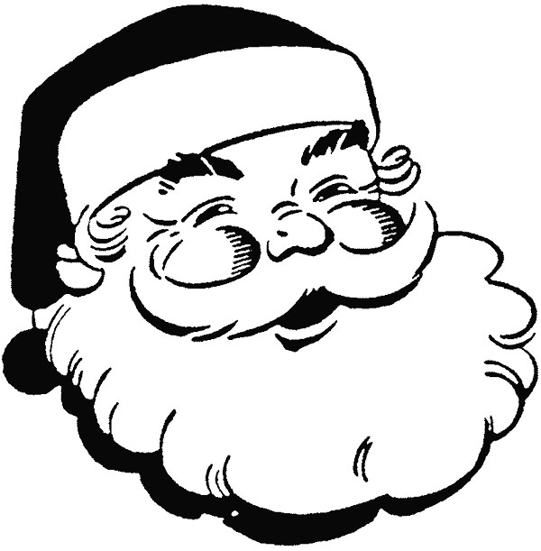 Face Santa Claus Smile Coloring Page : KidsyColoring | Free Online 