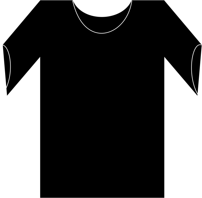 T-shirt Black Outline - Clipart library