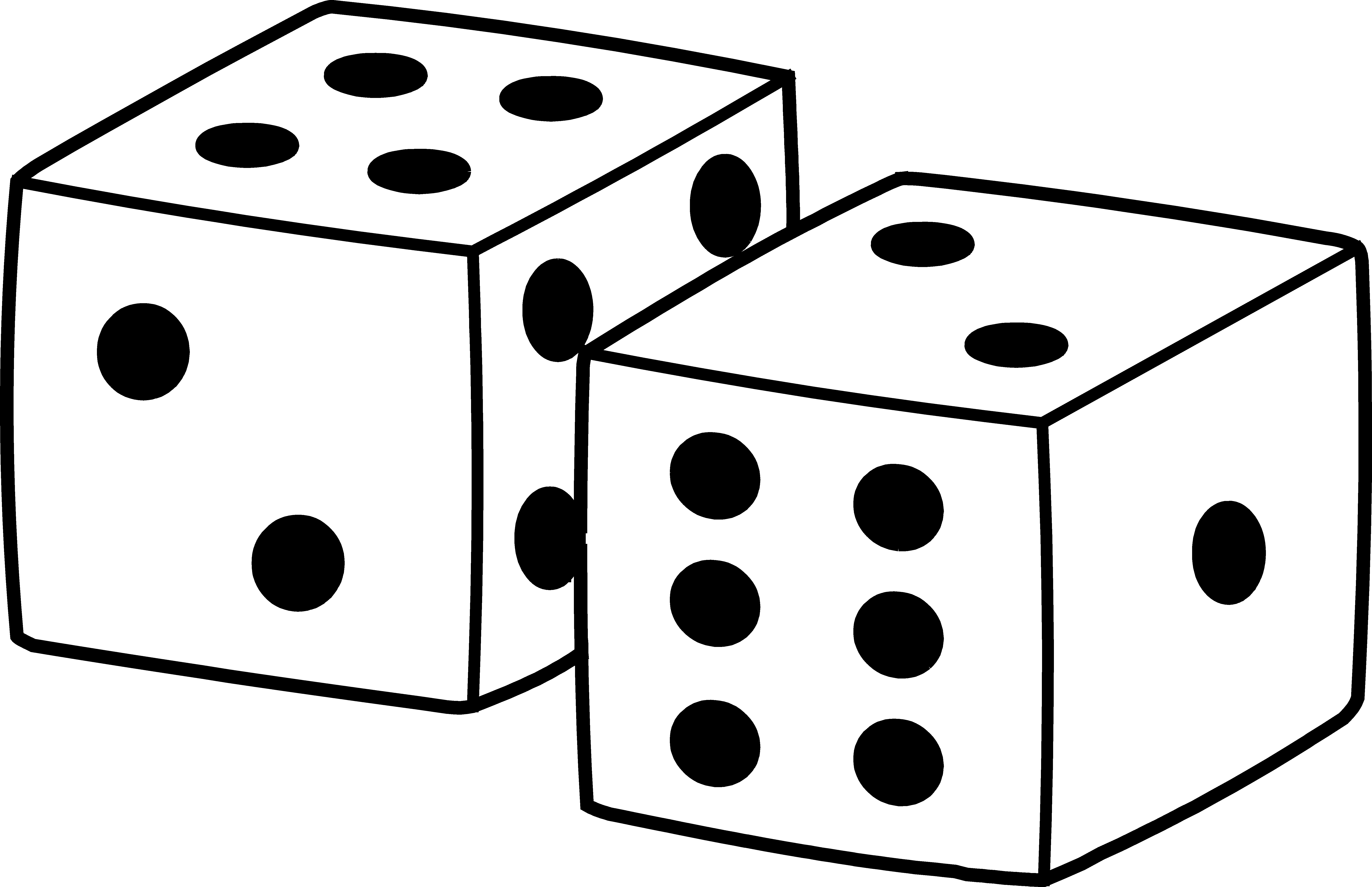 Simple Playing Dice Design - Free Clip Art