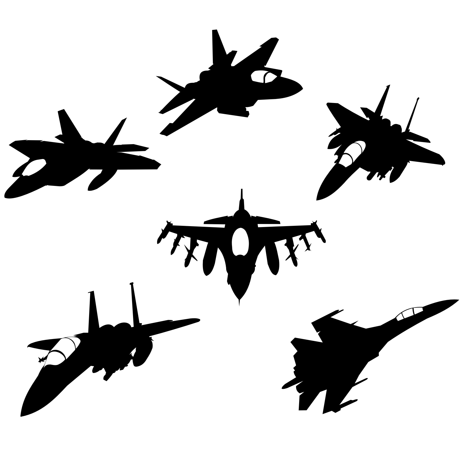 Fighter Jet Silhouette - Clipart library